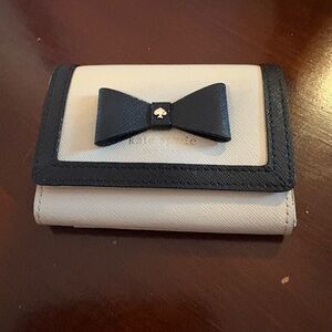 Kate Spade Cream and Black Bow Wallet